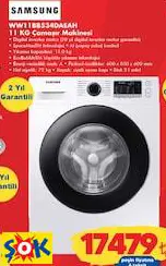 SAMSUNG WW11BB534DAEAH 11 KG ÇAMAŞIR MAKİNESİ
